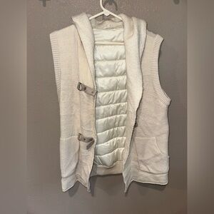 Cozy Ivory Quilted Knit Vest